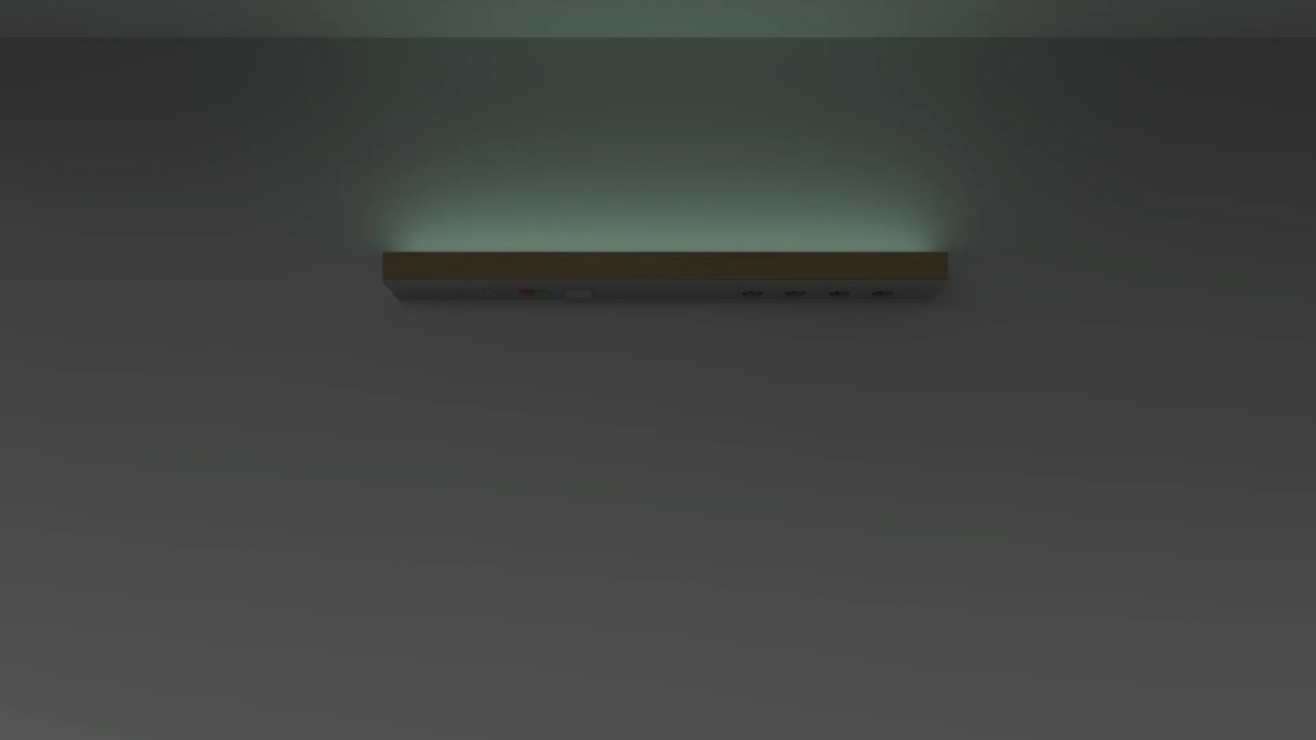 Rectangular night light mounted on a wall