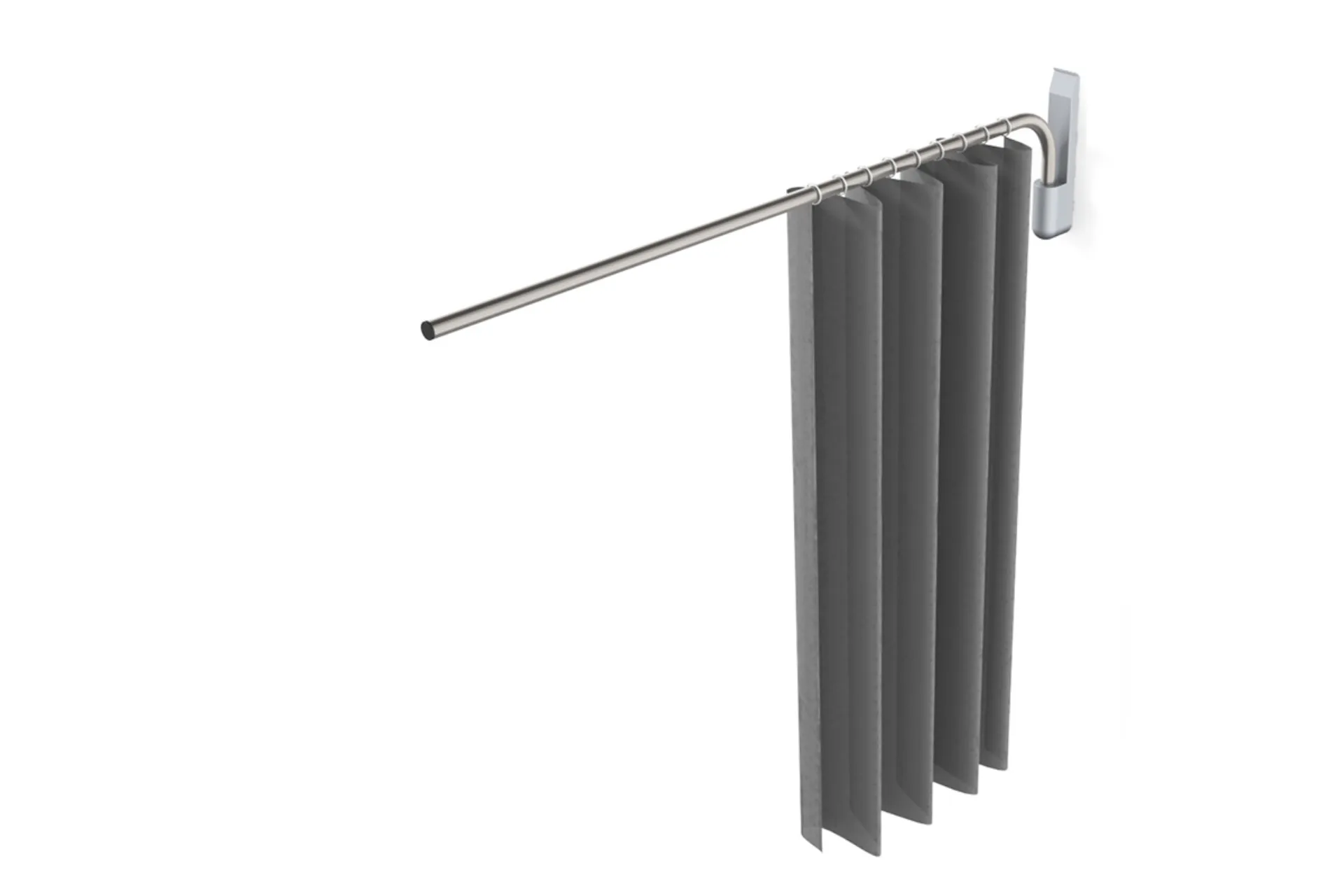 The image shows a cut-out bed-separator element that can be hung into the supply groove.
